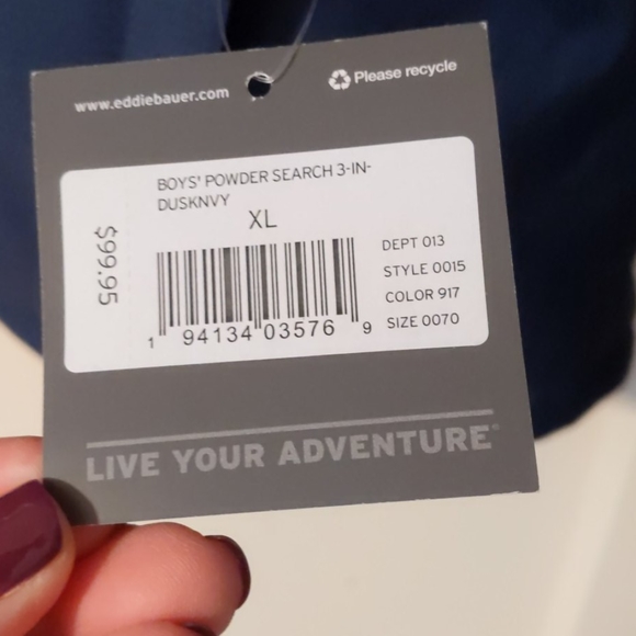 Eddie Bauer Youth XL (16) Jacket NWT Lined - Picture 3 of 5